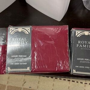 Canon Royal Family Luxury Percale Sheet Set in Rich Red
